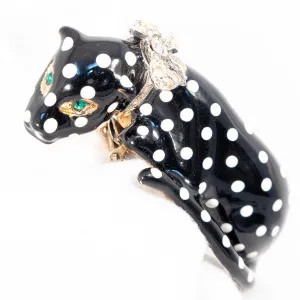 Kenneth Lane Leopard Fur Clip