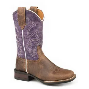 Kid's Roper Monterey Boots Handcrafted Brown