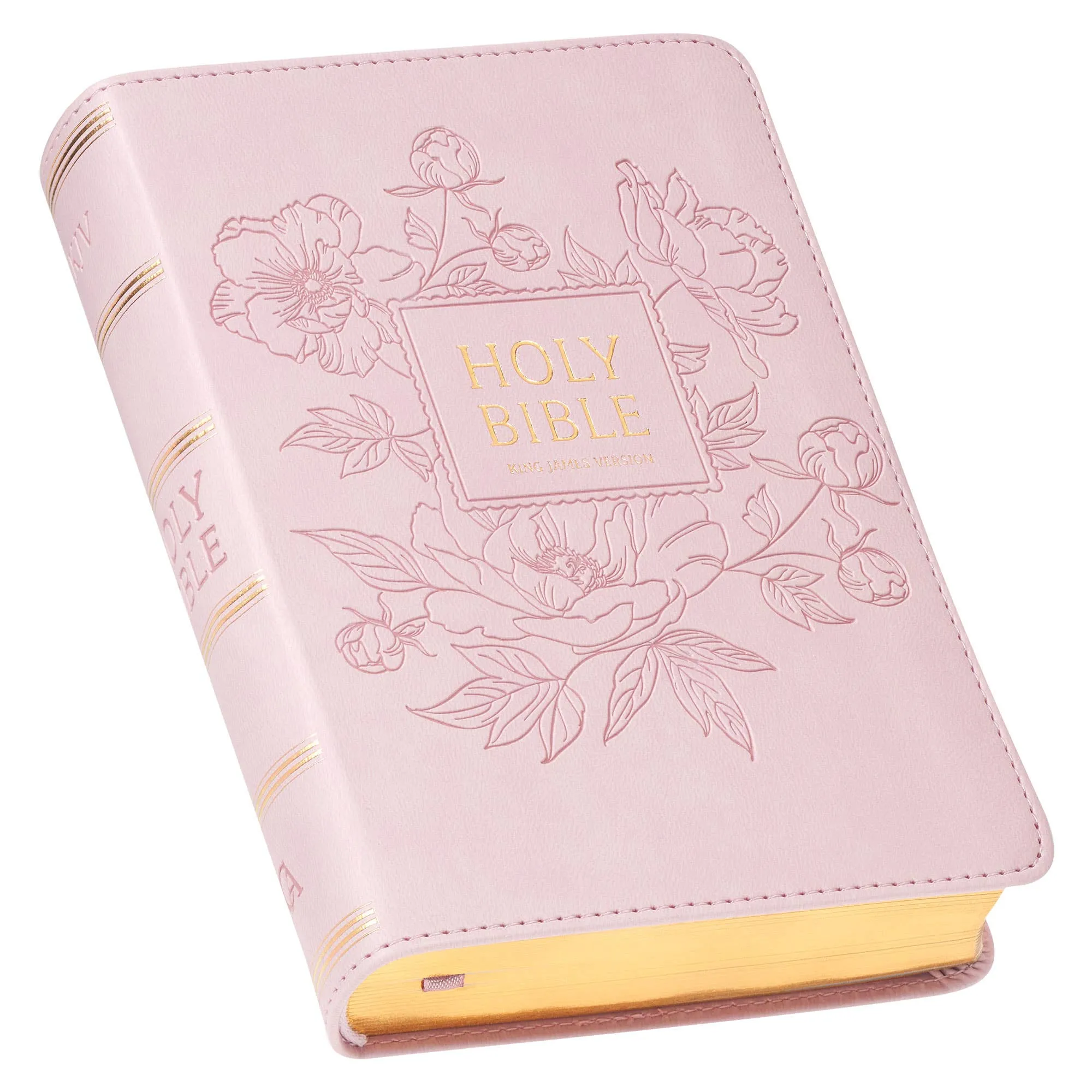 KJV Bible Compact LP Faux Leather, Pink