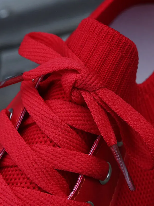 Knit Lace-Up Sneaker