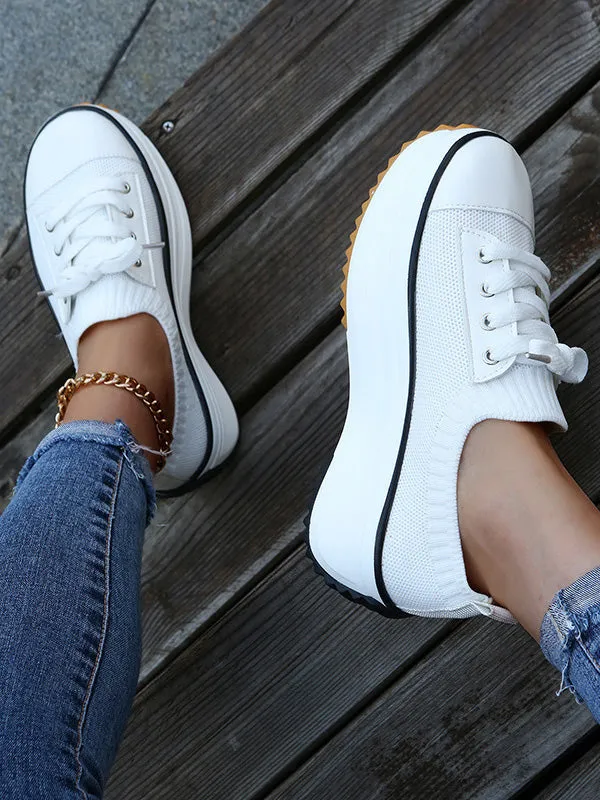 Knit Lace-Up Sneaker