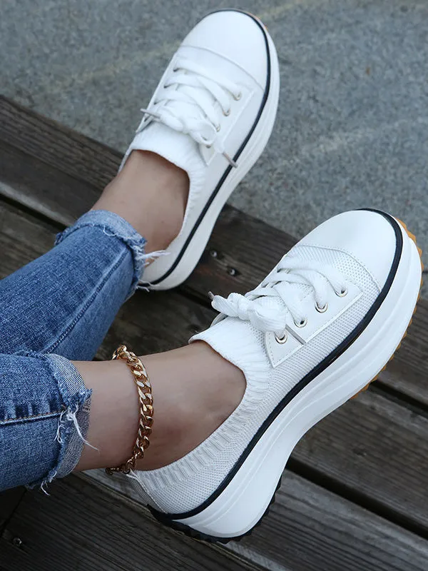 Knit Lace-Up Sneaker