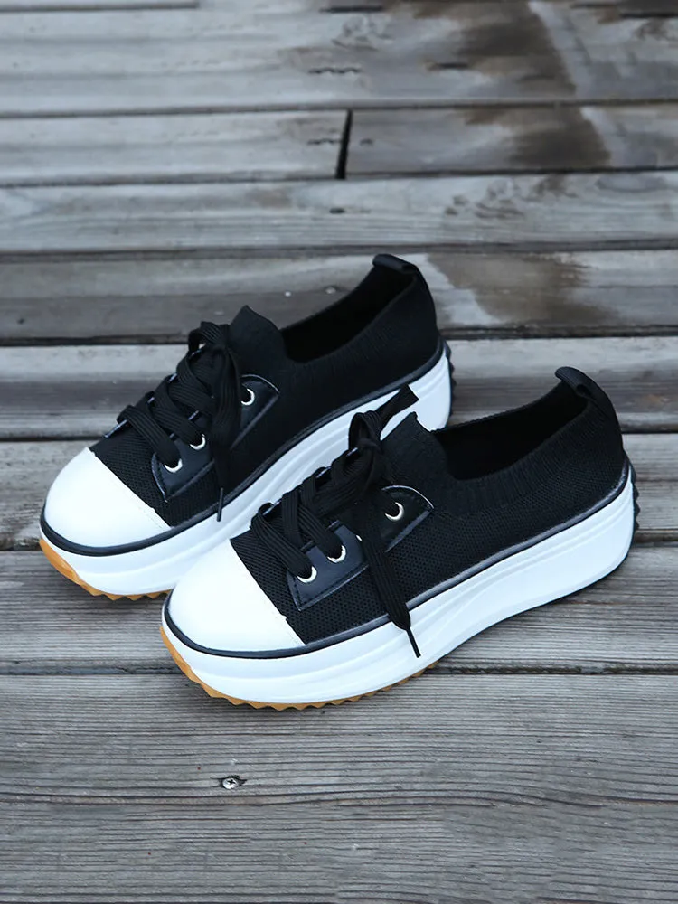 Knit Lace-Up Sneaker