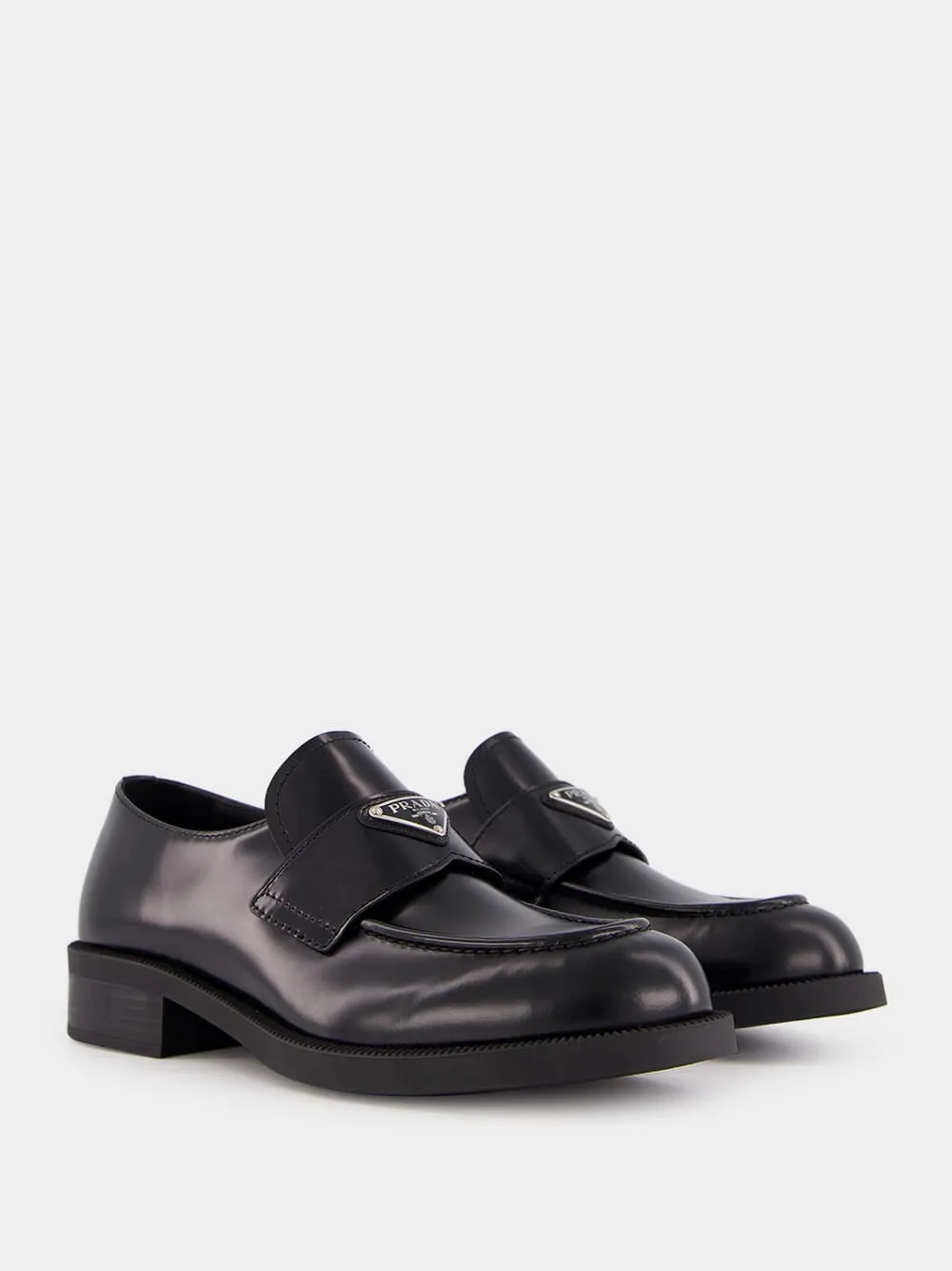 Leather Loafers with Rubber Sole
