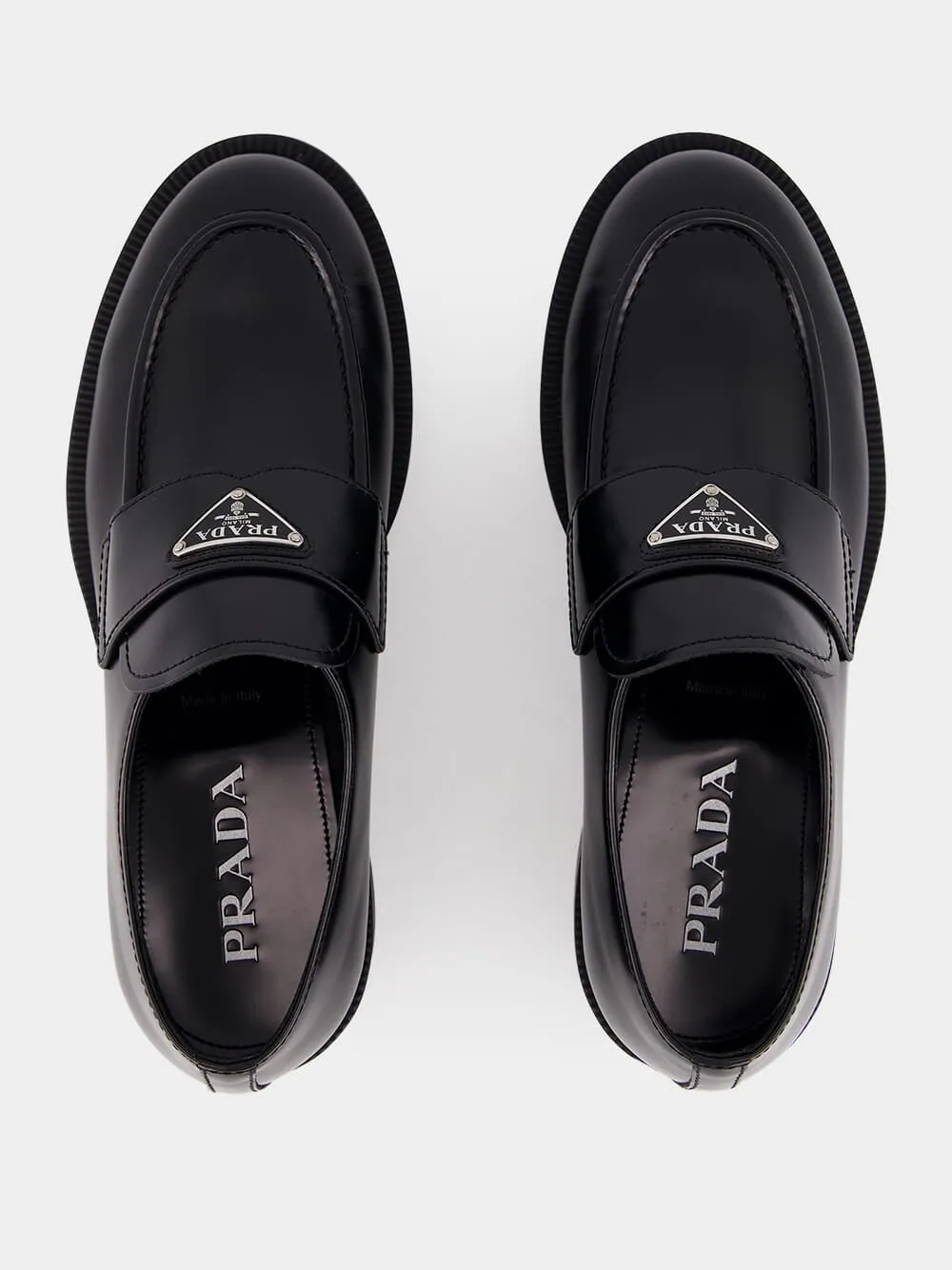 Leather Loafers with Rubber Sole