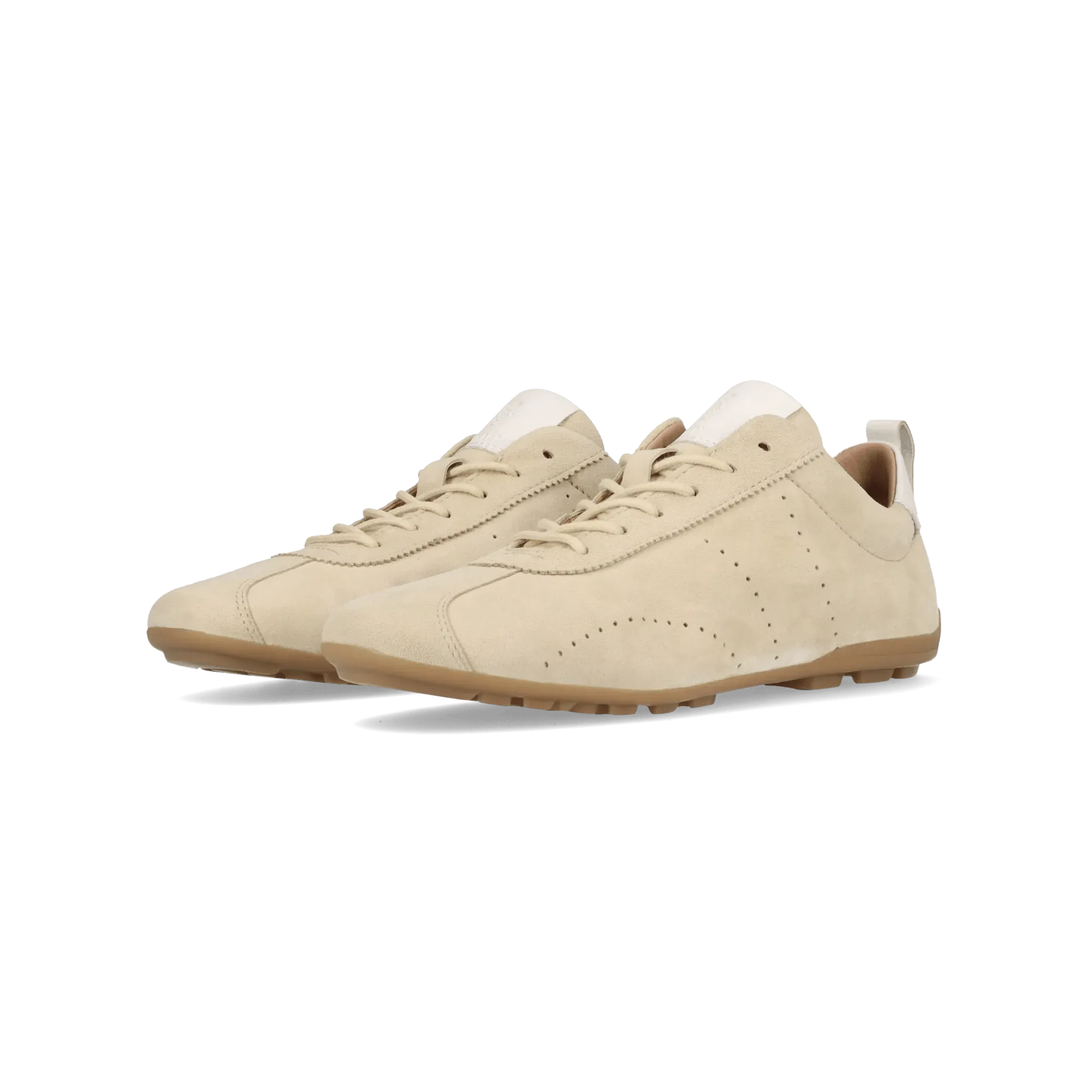 Leder Schnürer beige