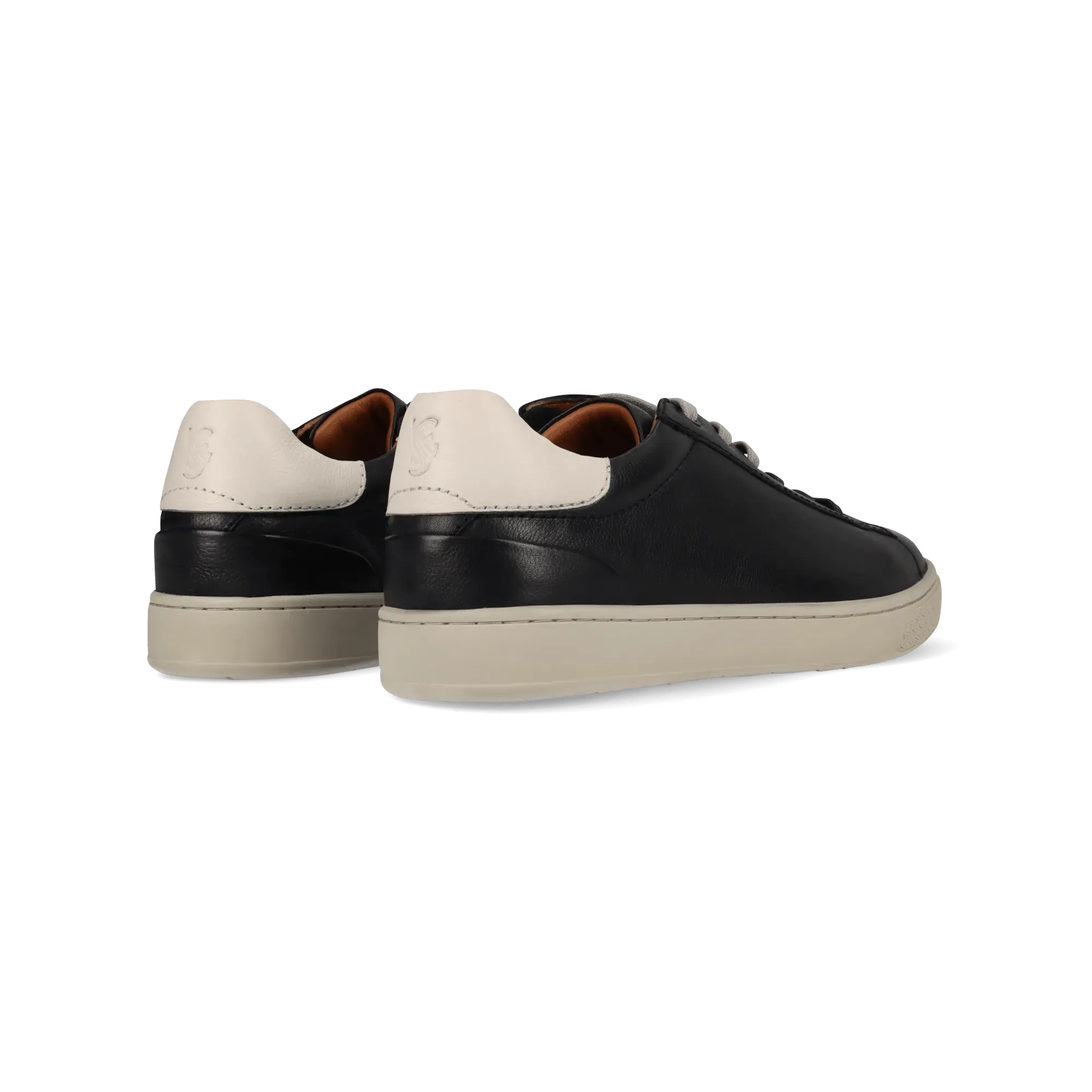 Leder Sneaker schwarz