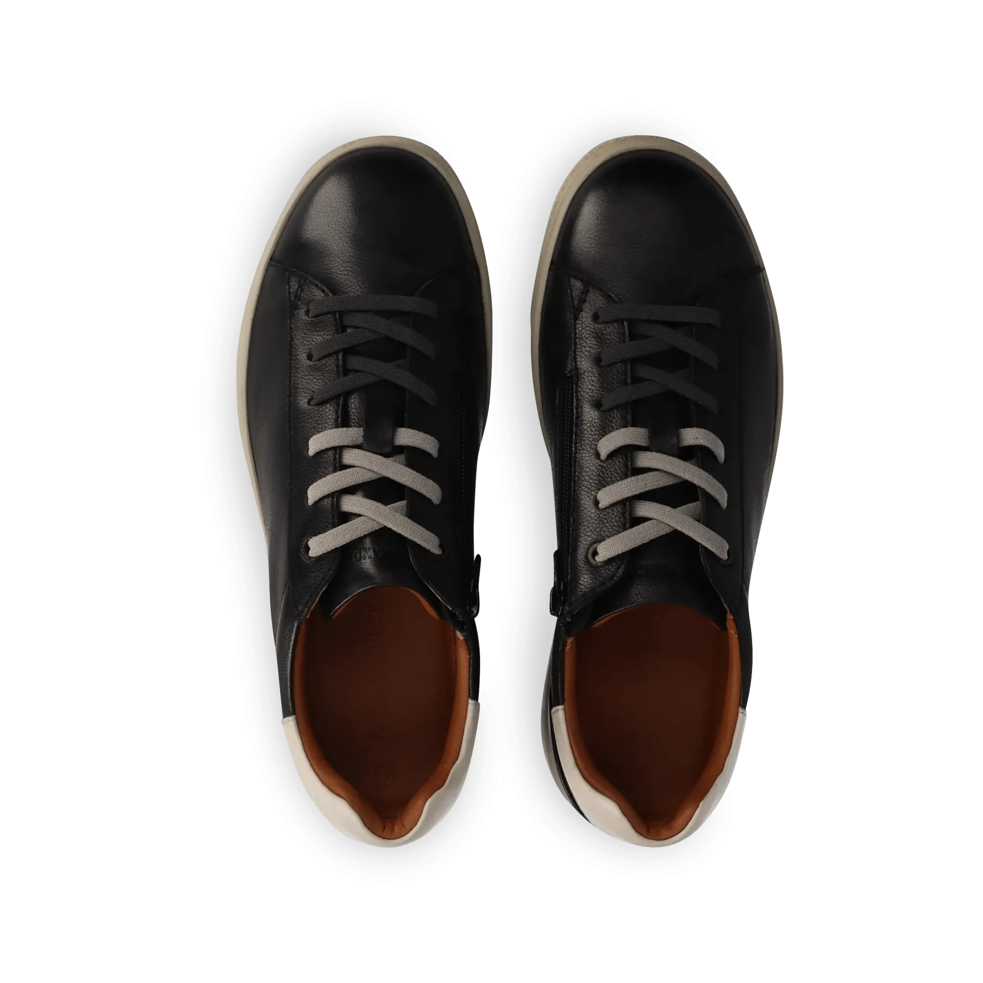 Leder Sneaker schwarz