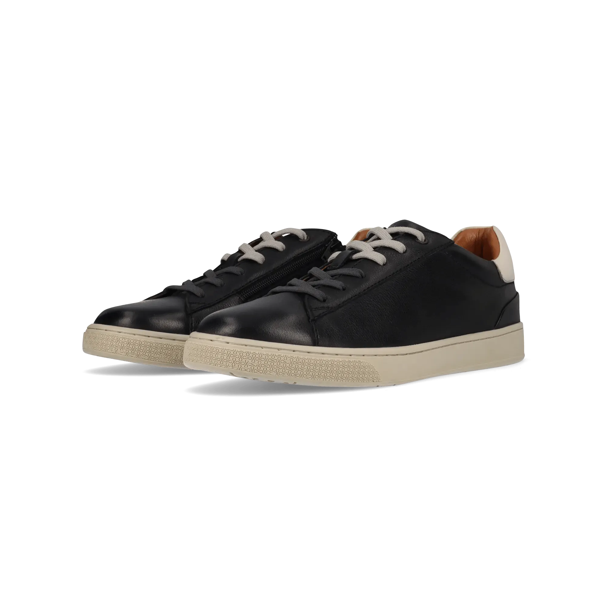 Leder Sneaker schwarz