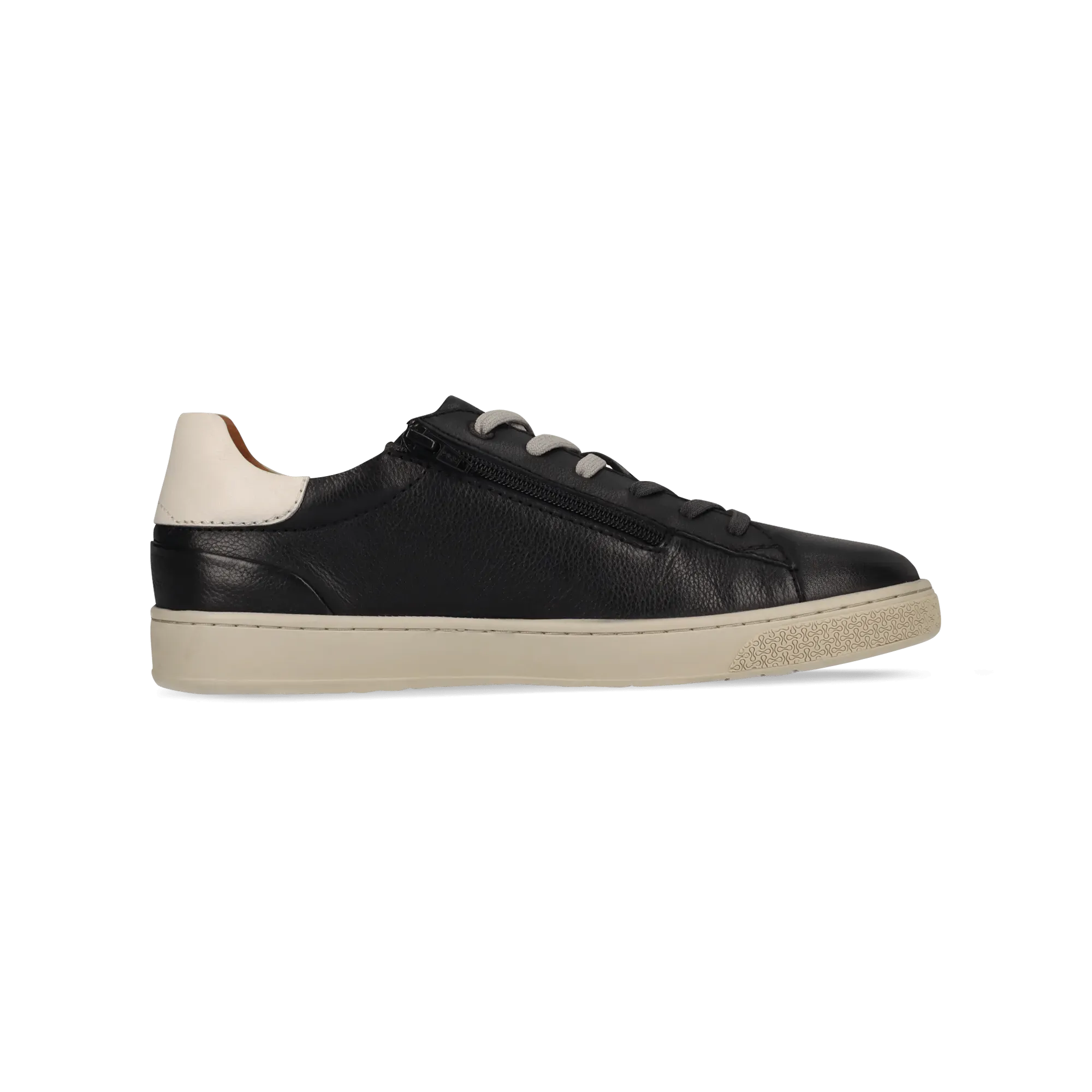 Leder Sneaker schwarz