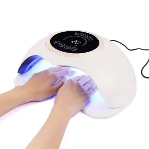 LIARTY 180W Portable Nail Dryers, to Quick Dry for Regular Nail Polish, Air & LED Light Nail Lamp with Fan, Safe for Hands Skin, Best Gift for Ladies, Girls(White)