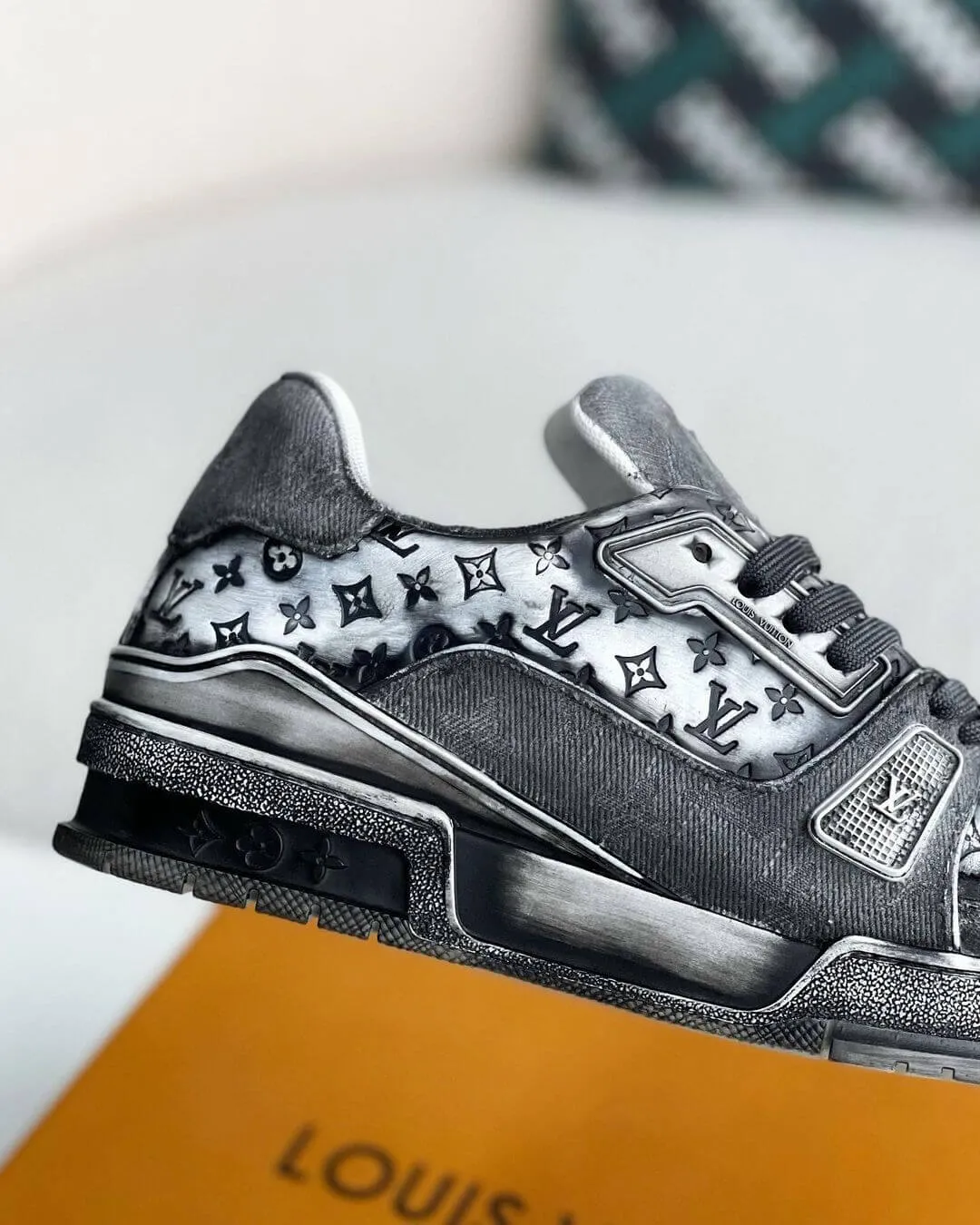 Louis Vuitton Denim Black Trainer sneakers