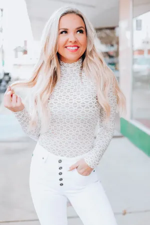 Loved You Forever Bodysuit - Nude/White