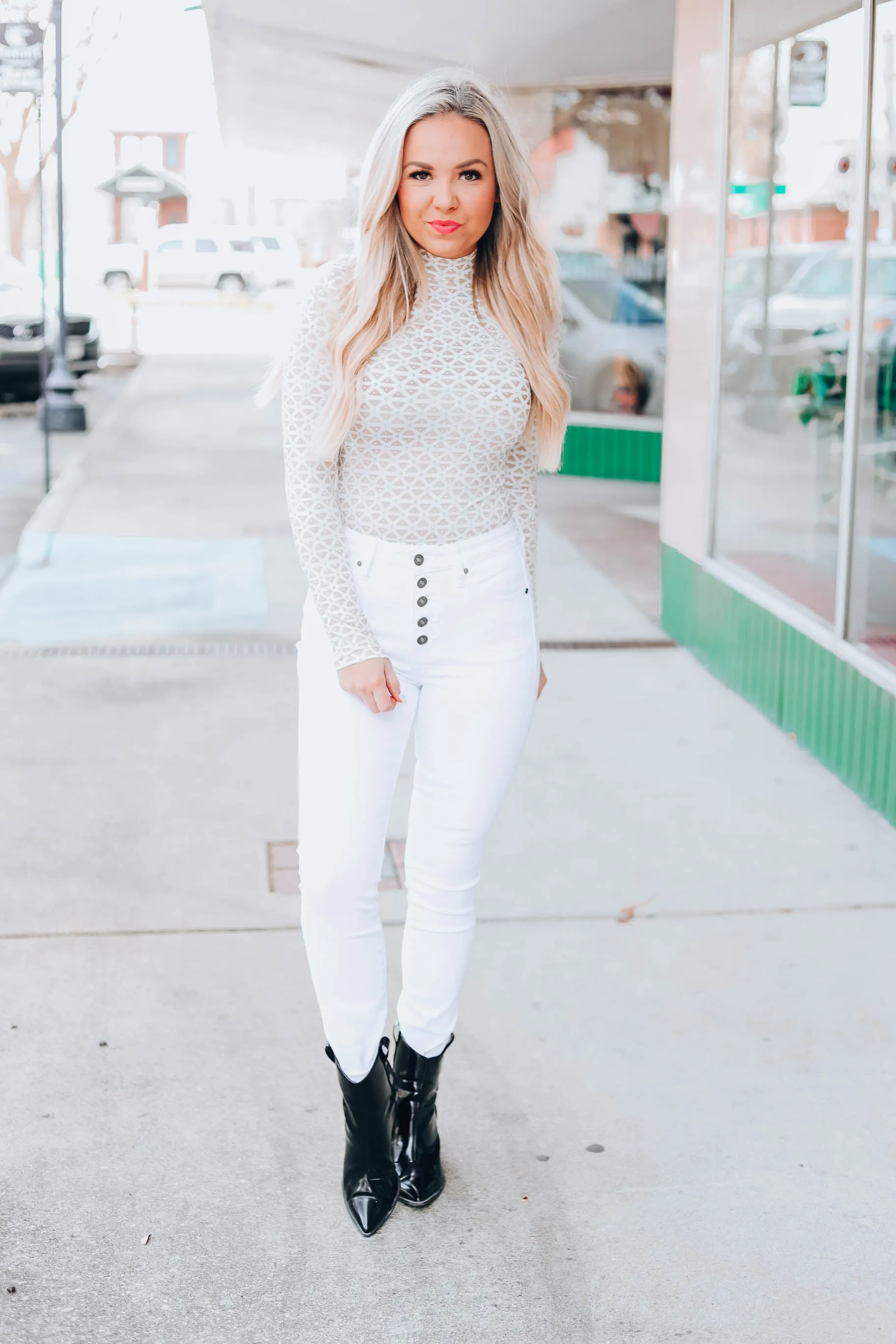Loved You Forever Bodysuit - Nude/White