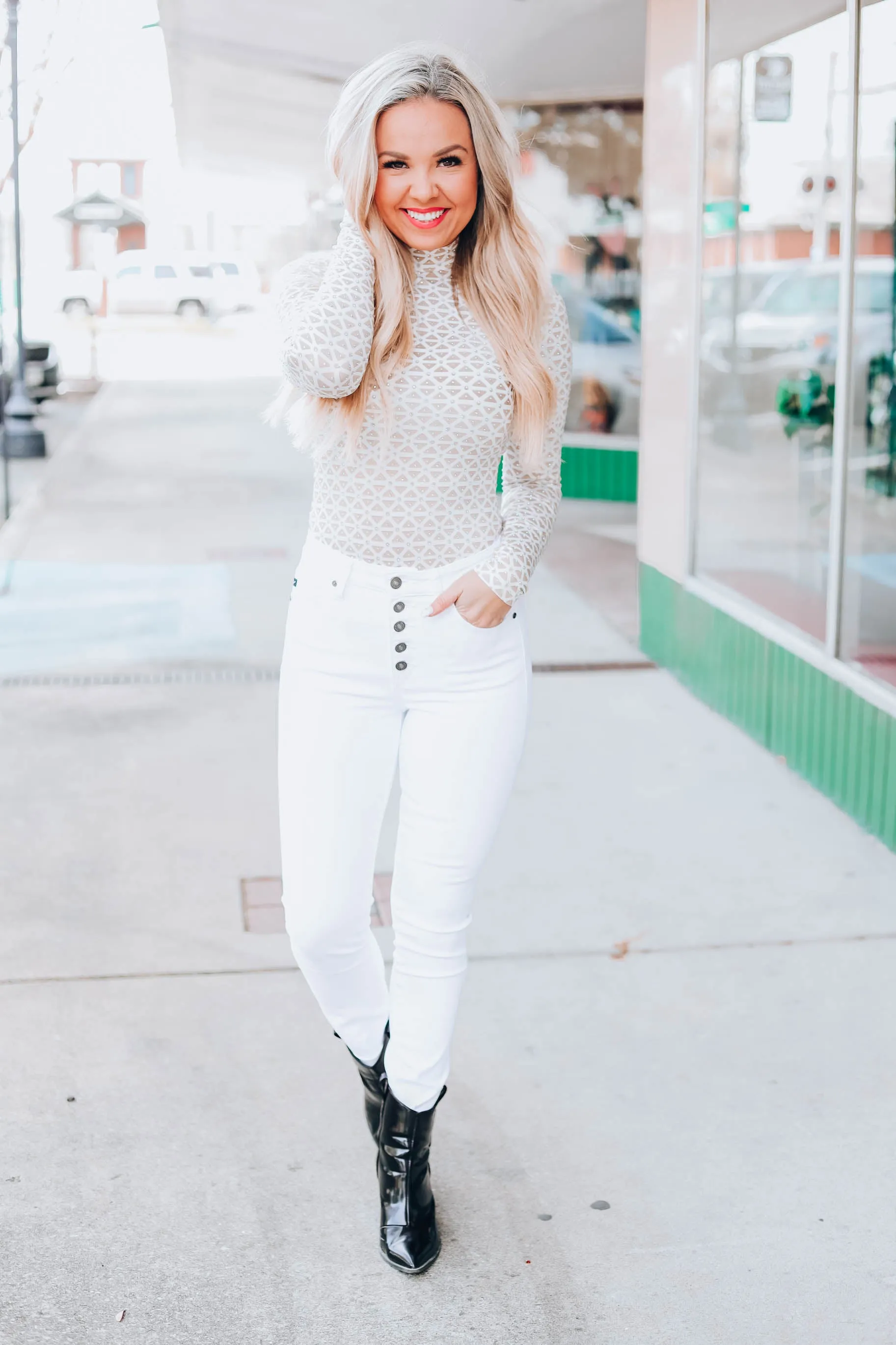 Loved You Forever Bodysuit - Nude/White