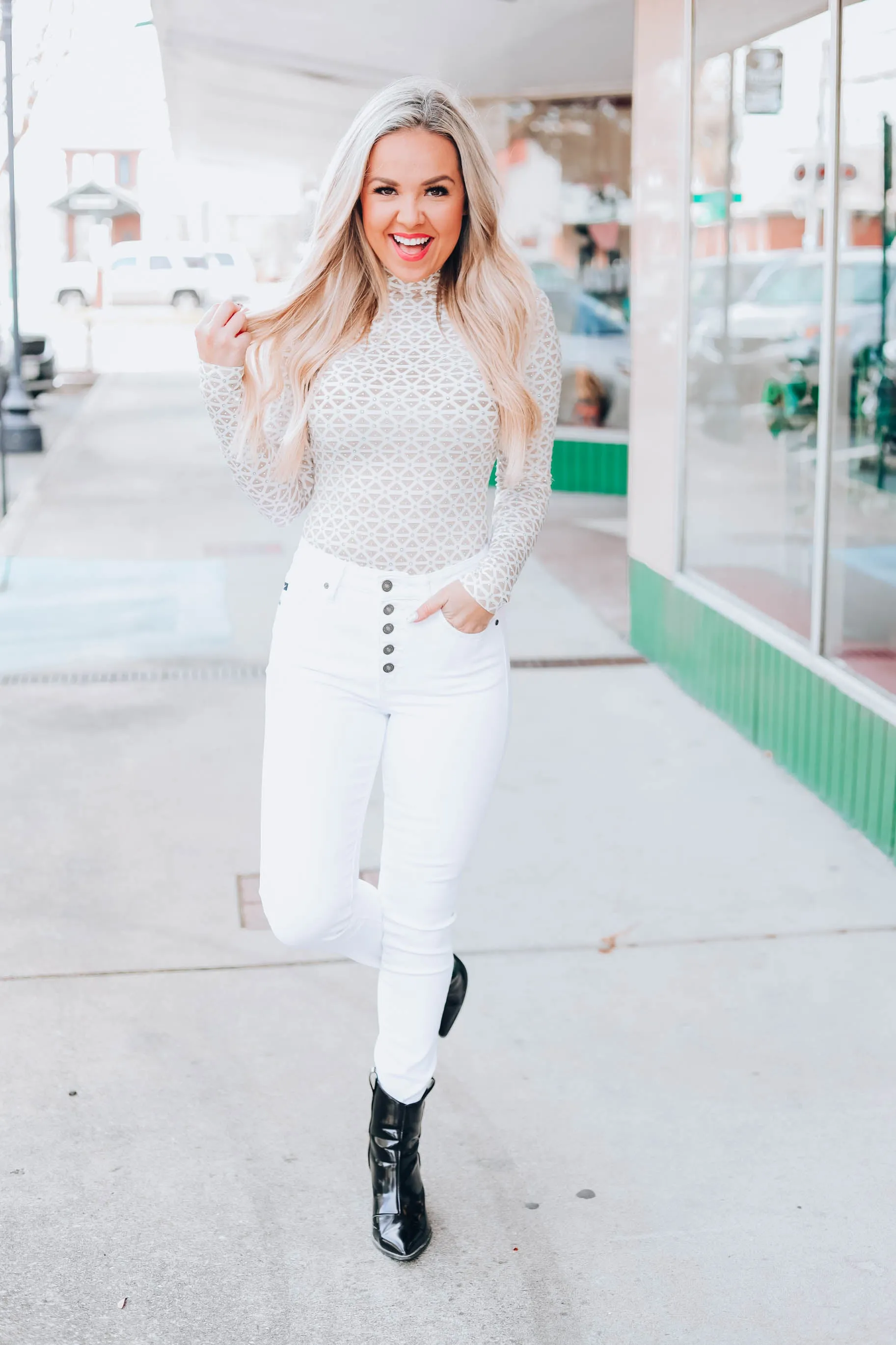 Loved You Forever Bodysuit - Nude/White