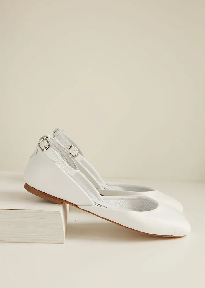 LUNA BALLET FLATS – LILY WHITE