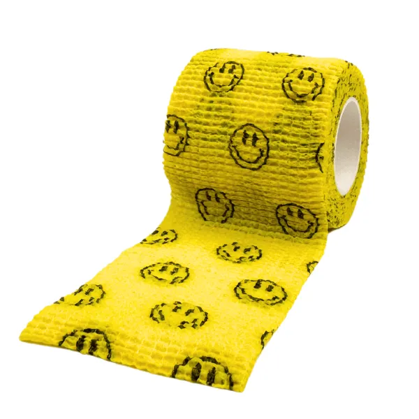 Magnum Cohesive Grip Wrap – Smiley Faces