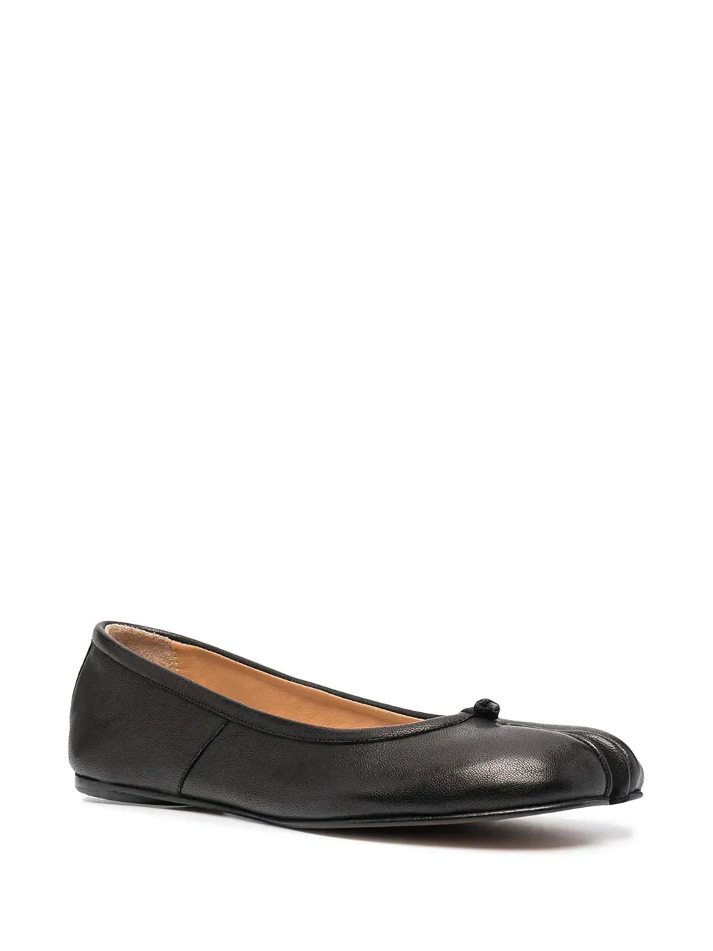 Maison Margiela Tabi Leather Ballet Shoes Black