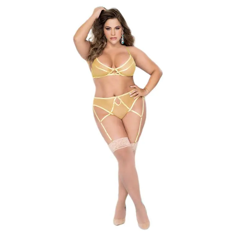 Mapale Vibrant Two Piece with Removable Garter Straps