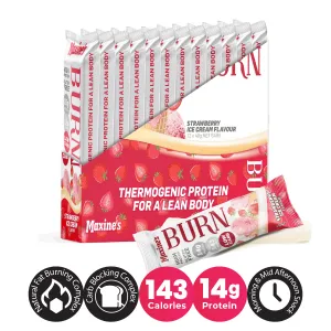 Maxine's Burn Protein Bars Strawberry Ice Cream 40g (Box of 12)