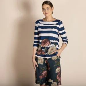 Megan Salmon Stripes Audrey Tee