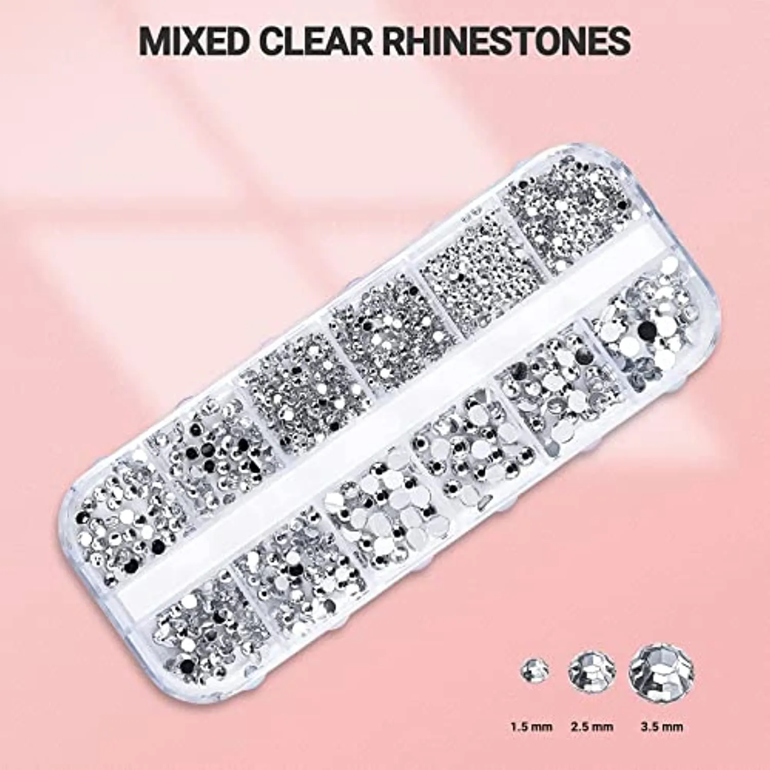 MelodySusie Nail Kit Set Professional Acrylic with Everything, Nail Rhinestones 60 Styles Round & Multi-Shape Nail Gems for Nail Art Decoration