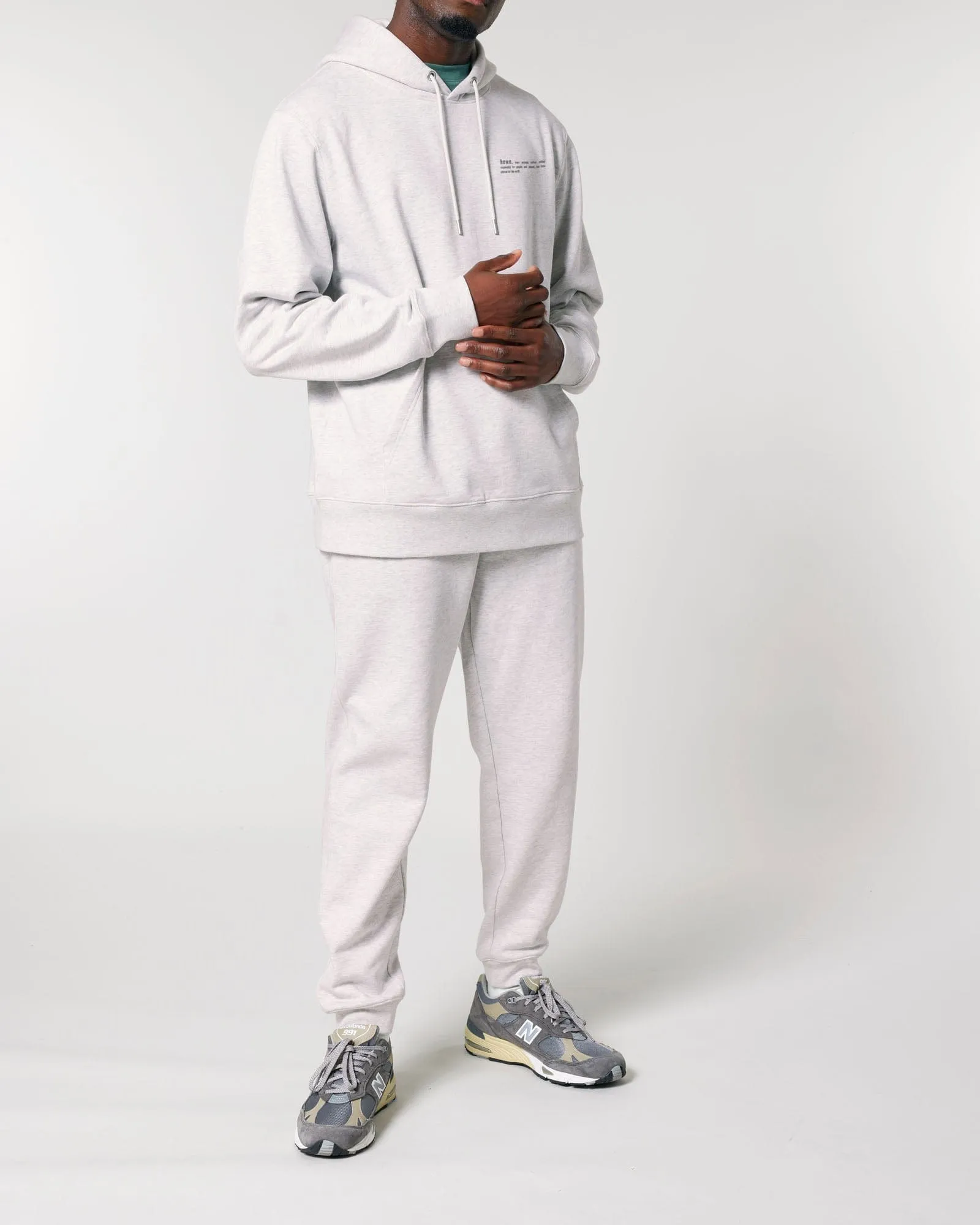 Men's Organic Cotton Relaxed Fit Joggers | Cloud Grey Marl