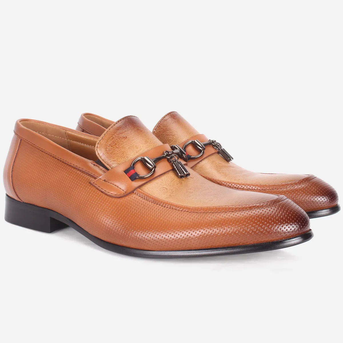 Mens "FYRRE" Leather Dress Formal Slide In Shoes