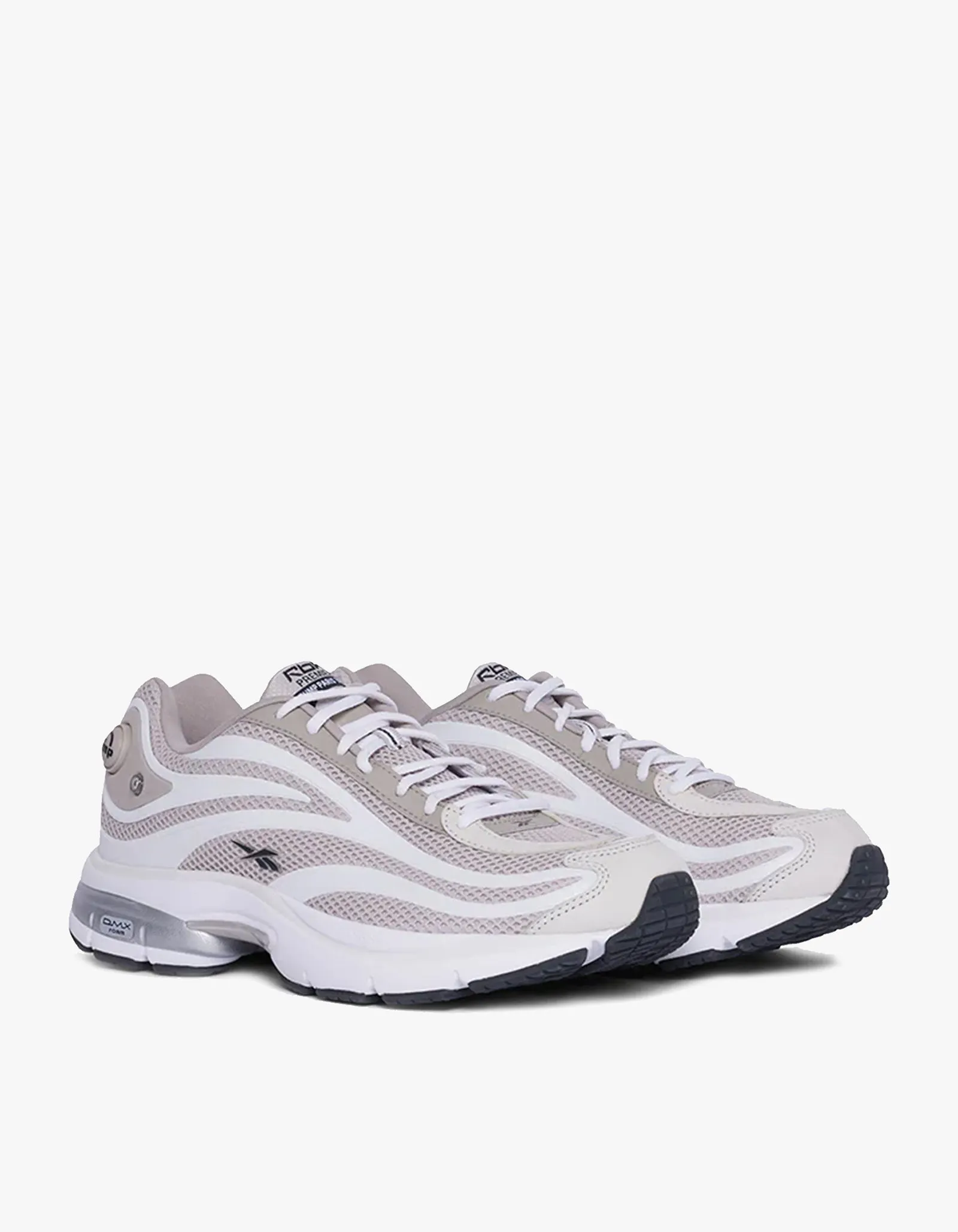 Mens RBK Premier Pump Paris Trainer - Moonstone/White/P