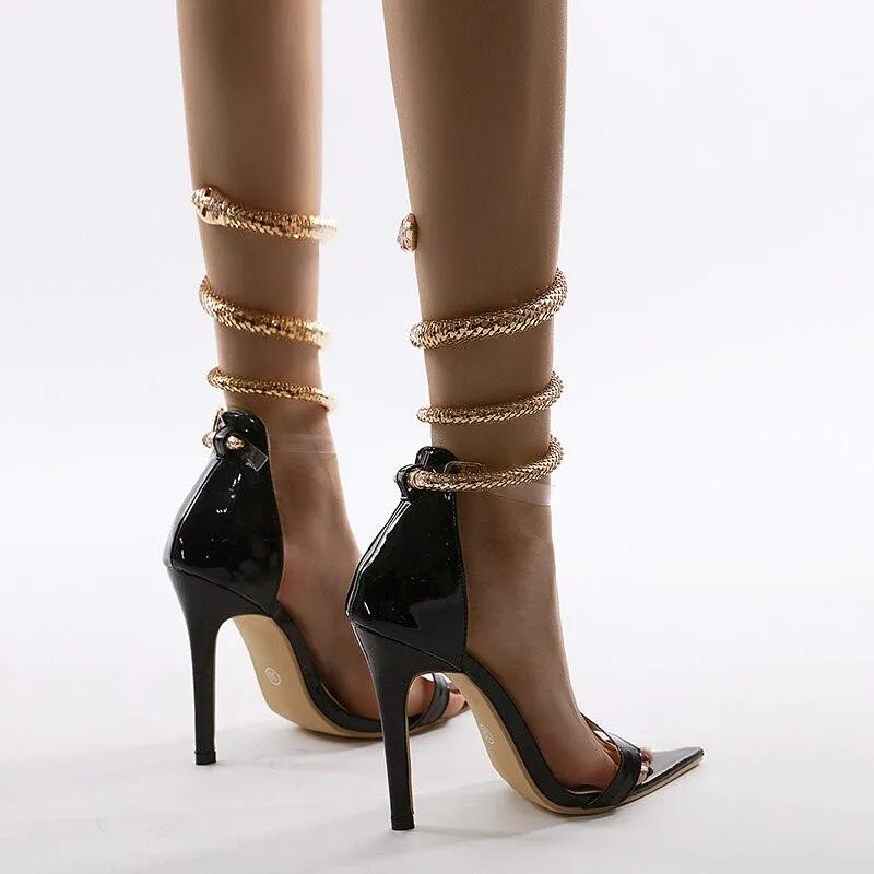 Metal Snake Stilettos