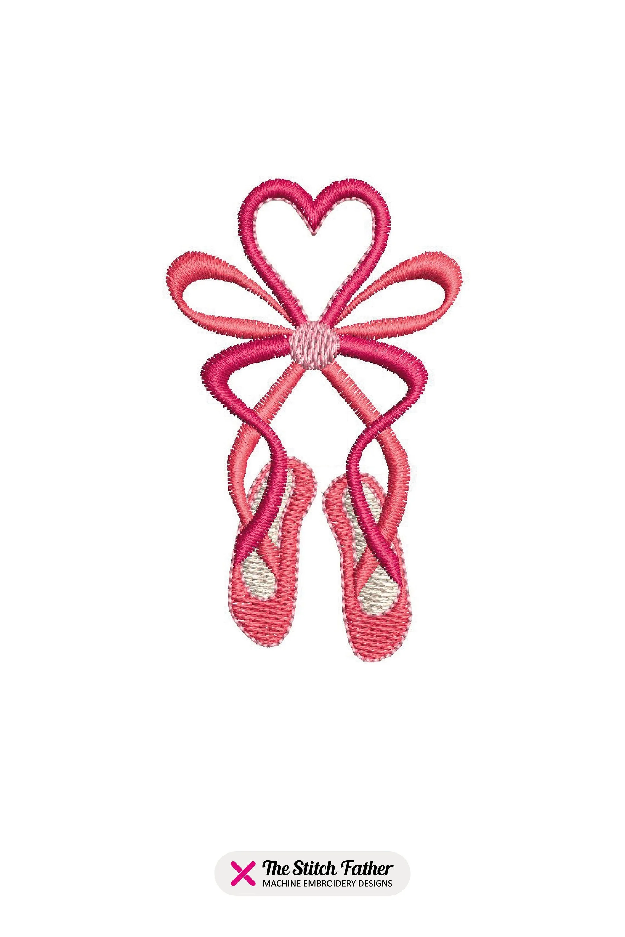 Mini Ballet Shoes with Heart Bow