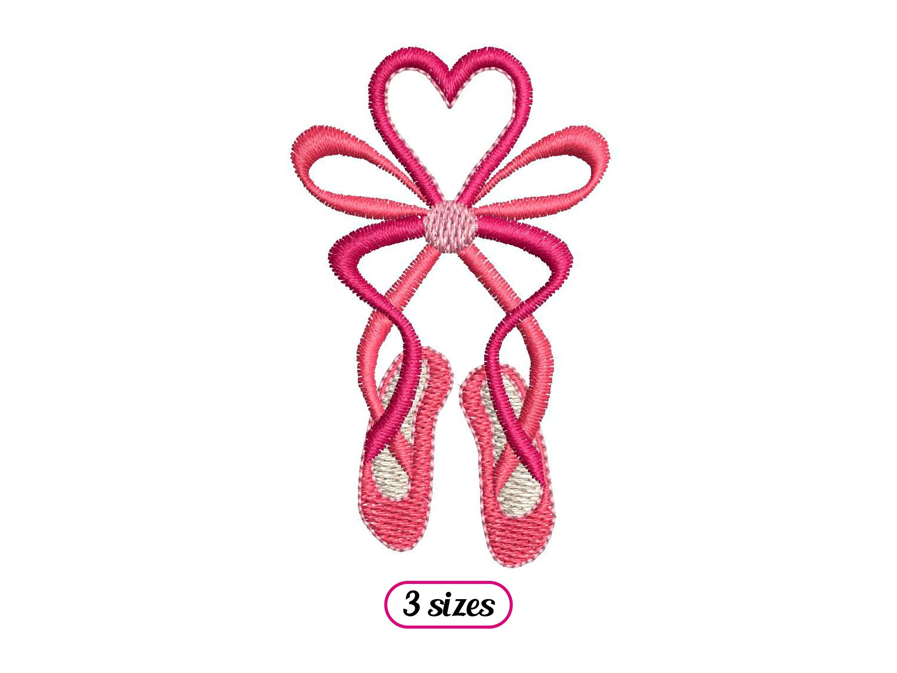 Mini Ballet Shoes with Heart Bow