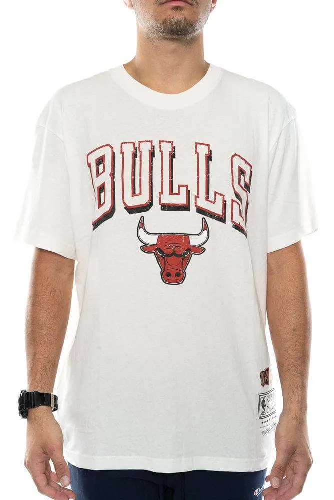 mitchell and ness chicago bulls vintage keyline logo tee