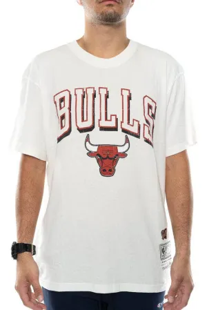mitchell and ness chicago bulls vintage keyline logo tee