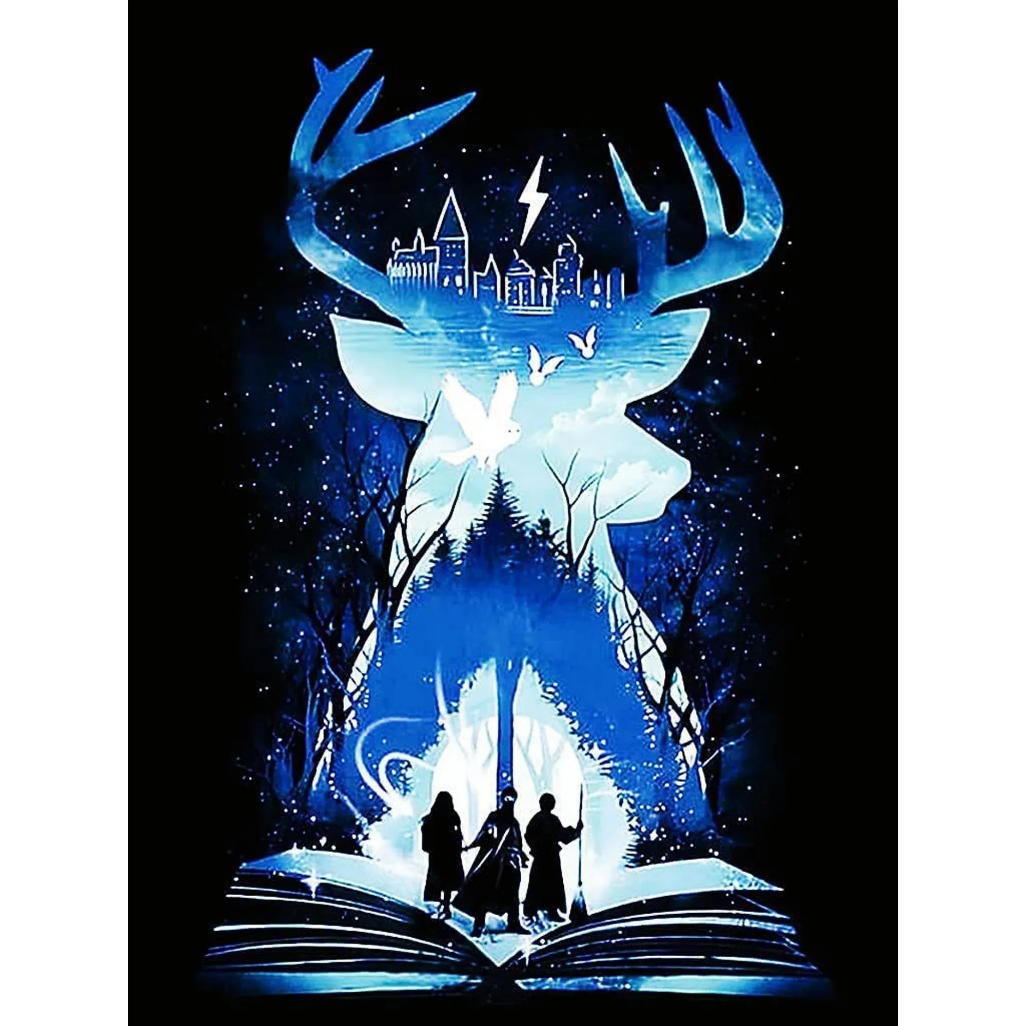 NEW DIY 5D Diamond Painting Kits for Kids, Harry Potter Diamond Painting Art Round Full Drill for Adult Rhinestone Embroidery Home Wall Art Decor 12x16 inches