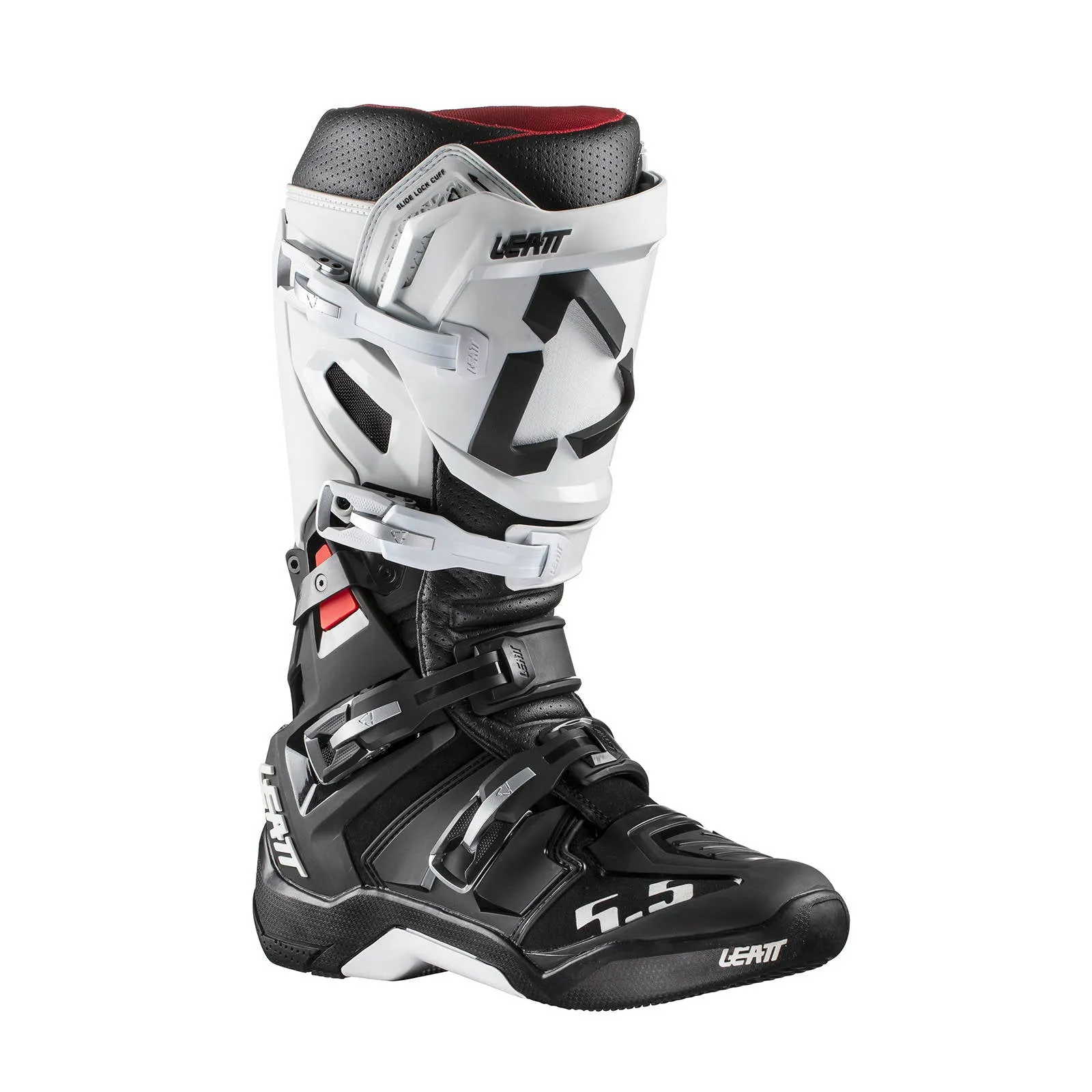 New LEATT 5.5 Flexlock GPX Off Road Boot - White / Black #LE3020002122