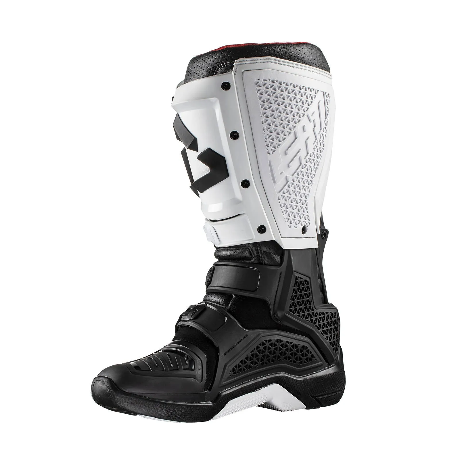 New LEATT 5.5 Flexlock GPX Off Road Boot - White / Black #LE3020002125