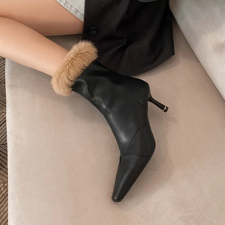 NEW WOMEN'S ELASTIC BOOTS STILETTO HIGH HEEL POINTED TOE FASHION WOMEN'S BOOTS TEMPERAMENT WOMEN'S SHOES