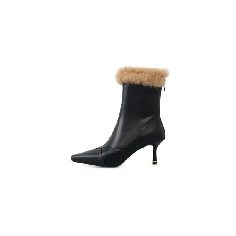 NEW WOMEN'S ELASTIC BOOTS STILETTO HIGH HEEL POINTED TOE FASHION WOMEN'S BOOTS TEMPERAMENT WOMEN'S SHOES