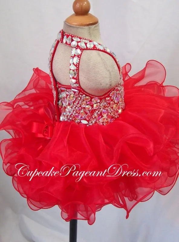Newborn/Infant/toddler/baby/children/kids glitz Girl's Baby Doll Pageant Dress