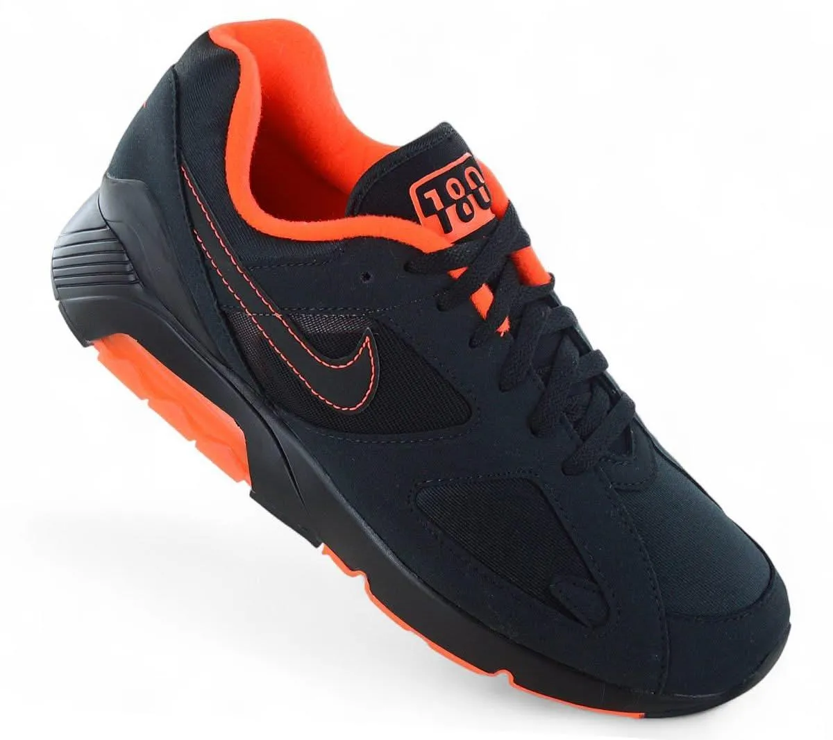 Nike Air Max 180 - Black Hyper Crimson - Herren Schuhe Sneakers Schwarz FJ9259-002