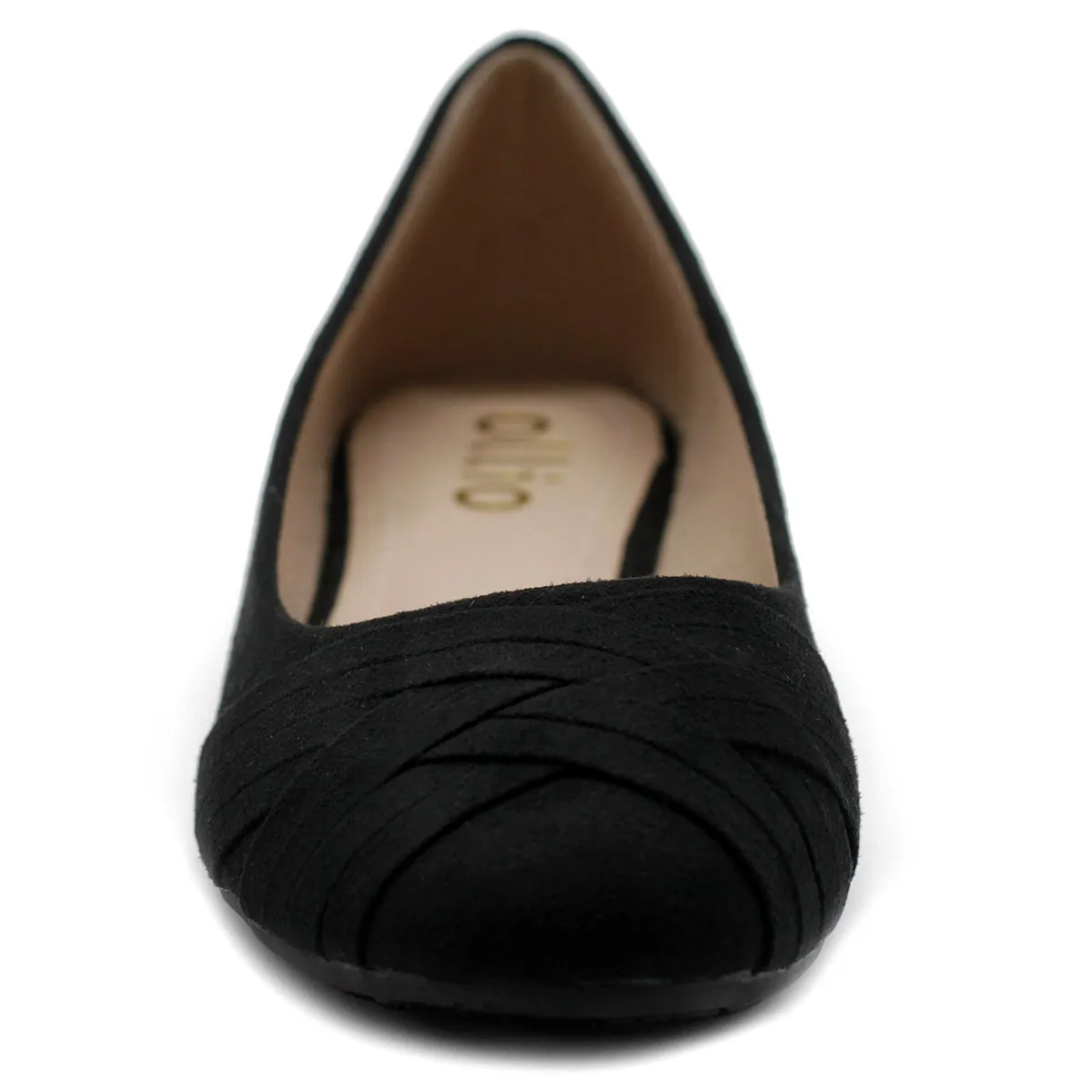 Ollio Women's Ballet Shoe Cute Casual Comfort Flat (Beige, Black, Royal Blue, Brown, Green, Navy)