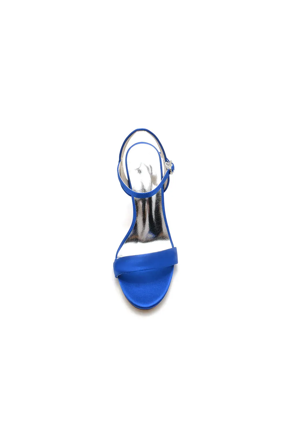 Open Toe Ankle Strap Satin Party Shoes