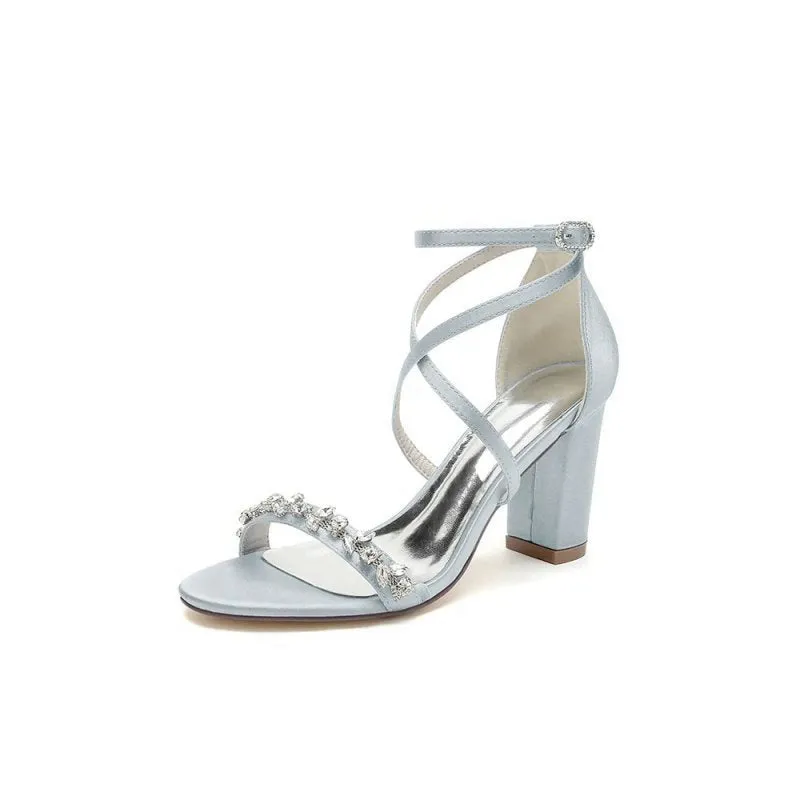 Open Toe Cross Strap High Heels Party