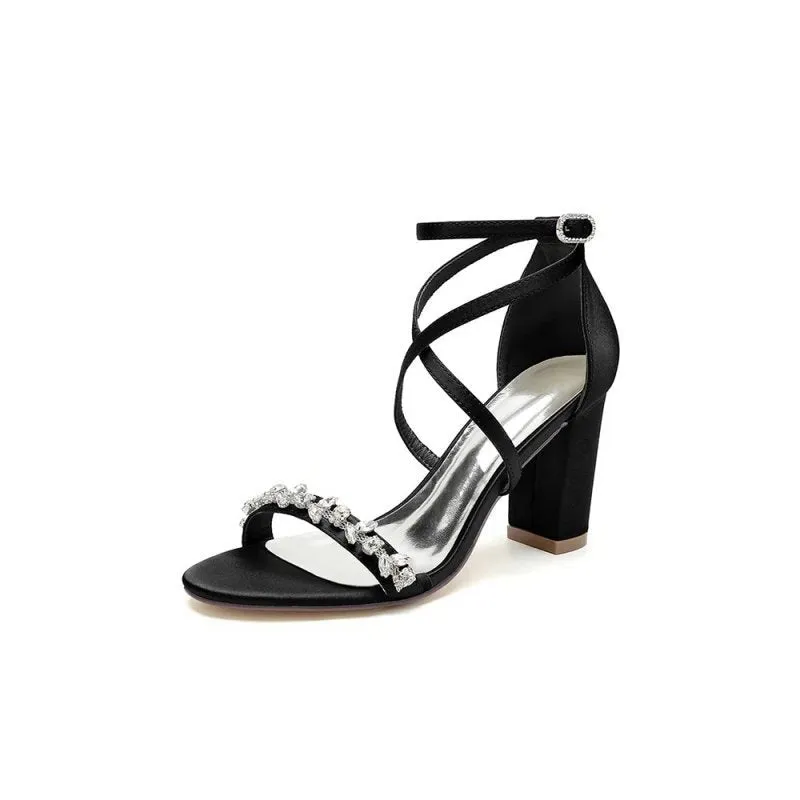 Open Toe Cross Strap High Heels Party