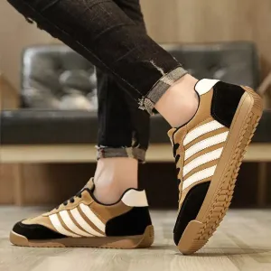 Orthopedic brown casual sneakers for men