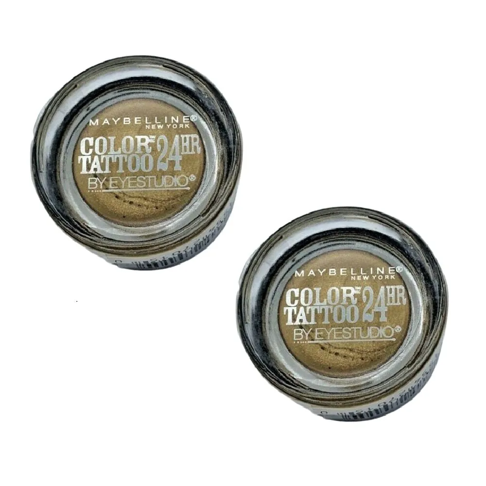 Pack of 2 Maybelline New York Color Tattoo Eyeshadow, Bold Gold 45
