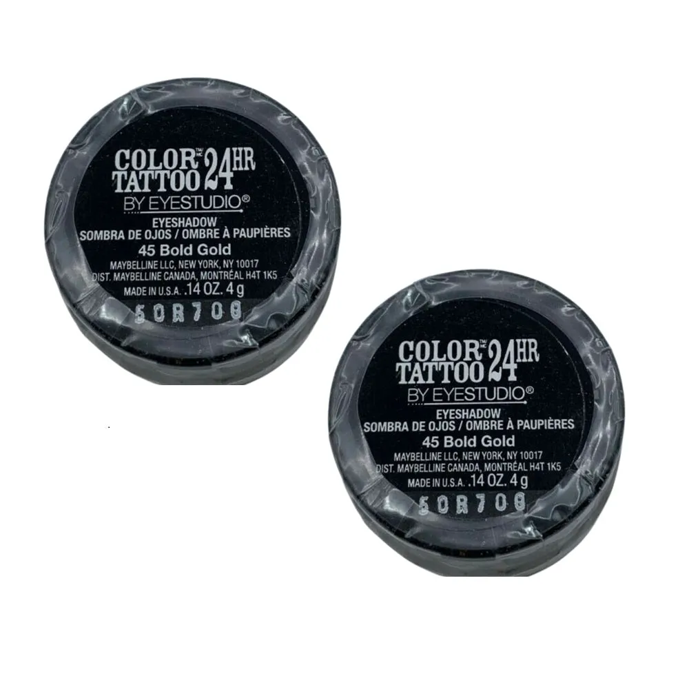 Pack of 2 Maybelline New York Color Tattoo Eyeshadow, Bold Gold 45