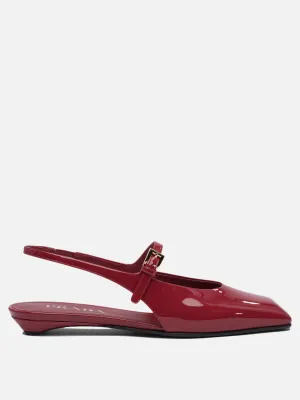 Patent leather slingback ballet flats